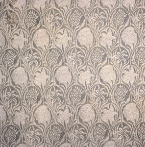 Fragment de rideau, design de tulipe et de lys - William Morris
